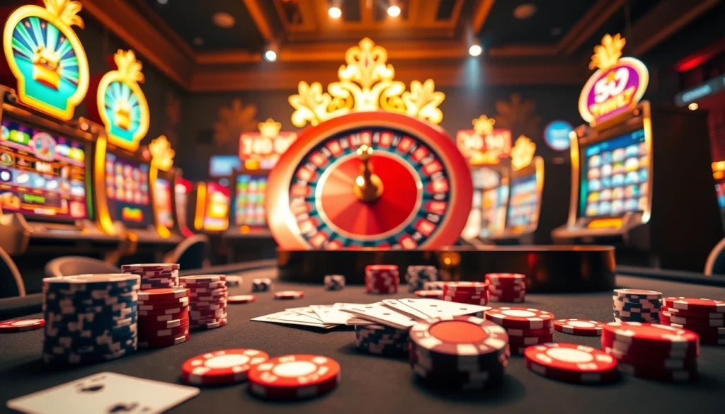Experience high-stakes excitement with https://58win.fail/ showcasing thrilling casino action featuring poker chips and roulette.