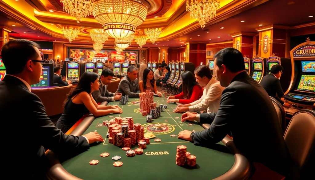 Experience high-stakes excitement at CM88: vibrant poker games and roulette wins.