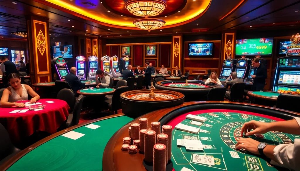 Experience the excitement of https://go8.sa.com/ with players engaged in thrilling poker and vibrant slot machines.